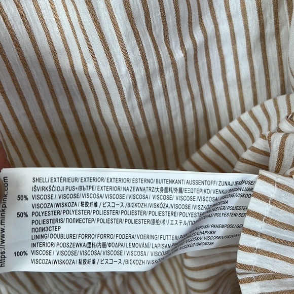 Revolve MINKPINK Koa Striped Mini Dress Size M - Picture 11 of 11